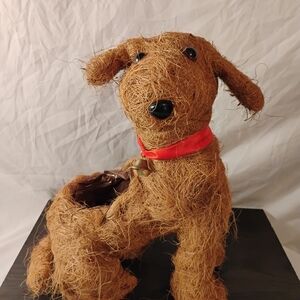 Vintage Topiary Dog Figure Planter